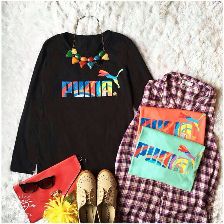 KAOS WANITA PANJANG Long Puma Colour #A300505