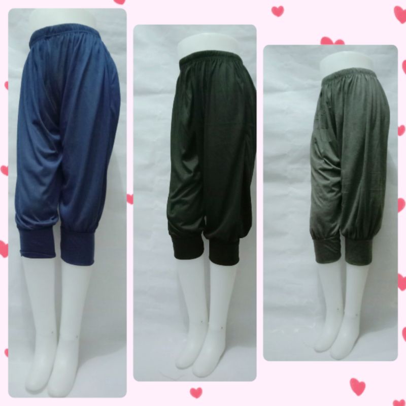 Celana/celamis 3/4 Alladin Kerut Besar Polos Jumbo