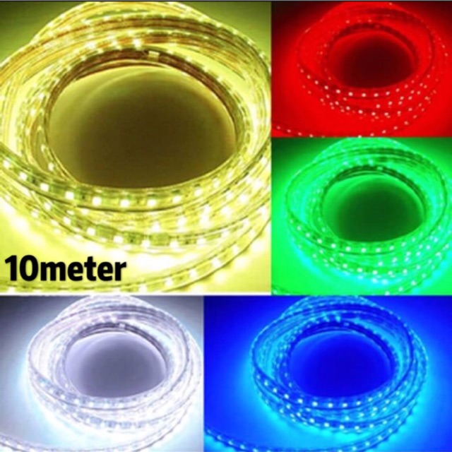 Lampu LED STRIP SELANG SMD 5050 220v 10M METER OUTDOOR PUTIH - Putih