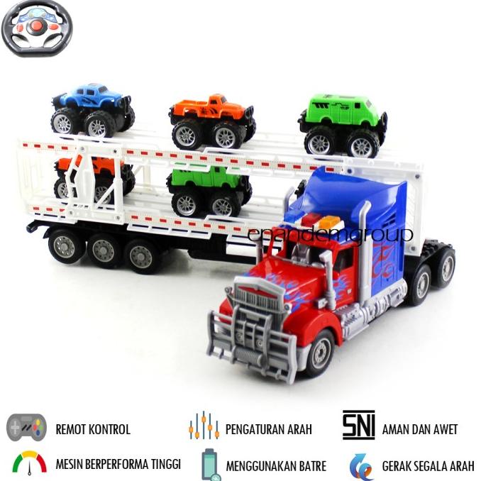 Mainan Mobil Remot Kontrol RC Mega Truk Kontainer (Ukuran Besar)