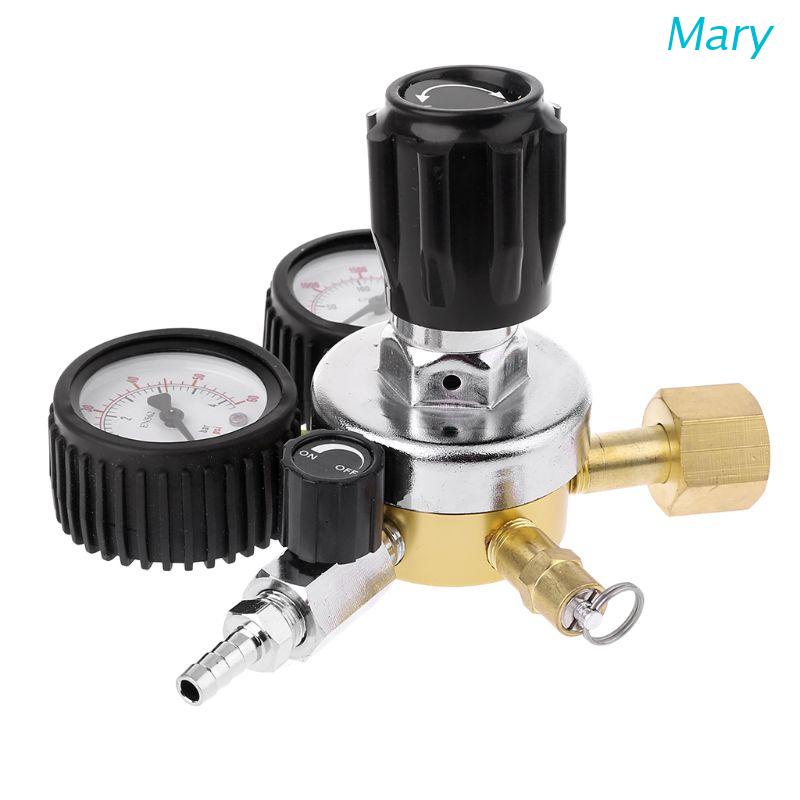 Mary Regulator CO2 Dengan Katup Pelepas Tekanan Untuk Gas 0-3000PSI (Dual Gage)