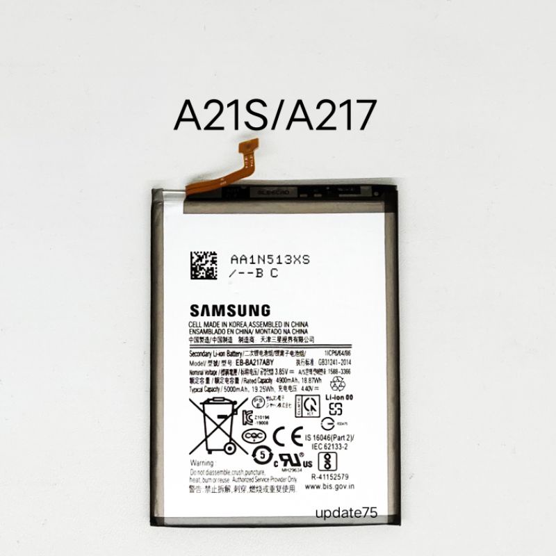 Baterai Samsung Galaxy A21S A217 A217F A12 A02 EB-BA217ABY original