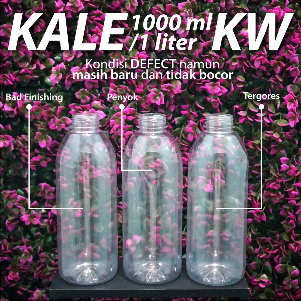 Jual DIBUANG SAYANG Botol Plastik Kale 1 Liter Defect Rusak Minor Shopee Indonesia