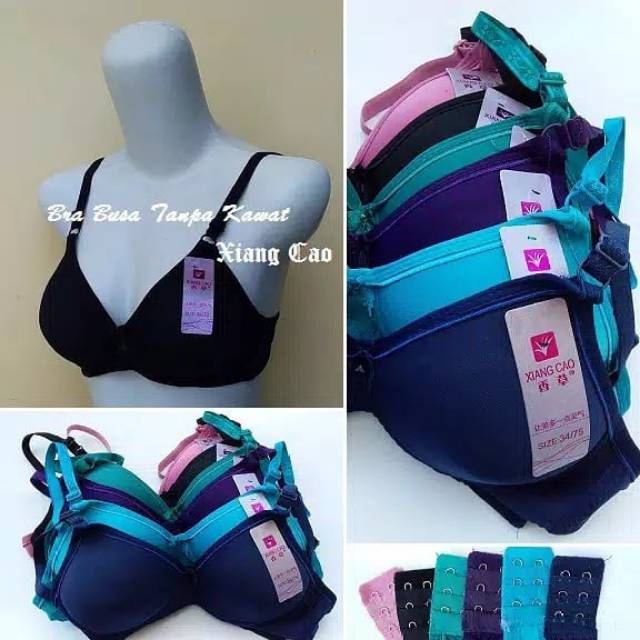 BRA WANITA CUP TANPA KAWAT HALUS / BH XIANG CAO BH BUSA TANPA KAWAT KANCING BELAKANG