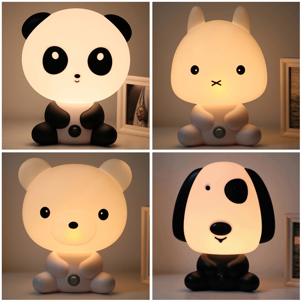 Lampu Tidur Bentuk Kartun Panda Kelinci Anjing Beruang Untuk Kamar Tidur Anak Shopee Indonesia