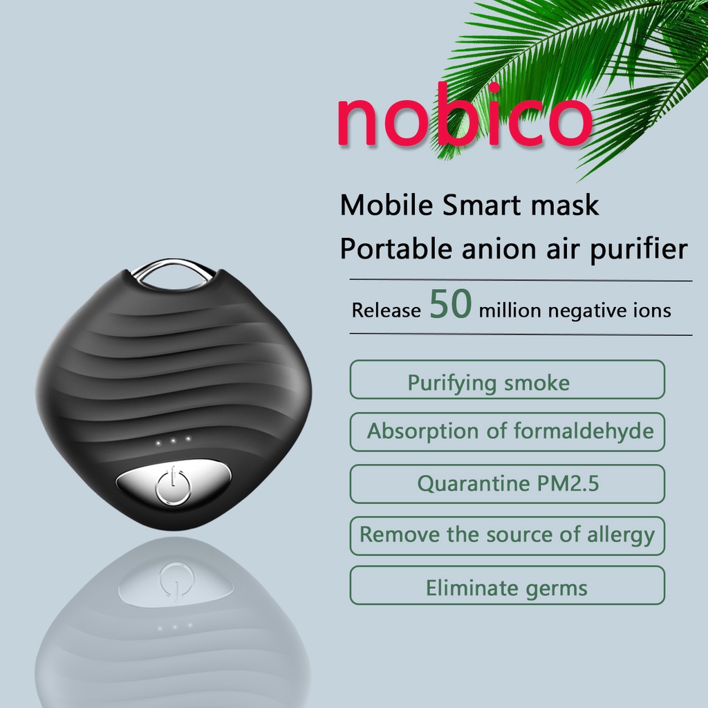 Nobico Necklace Wearable Air Purifier , USB Portable Mini Generator Air Freshener