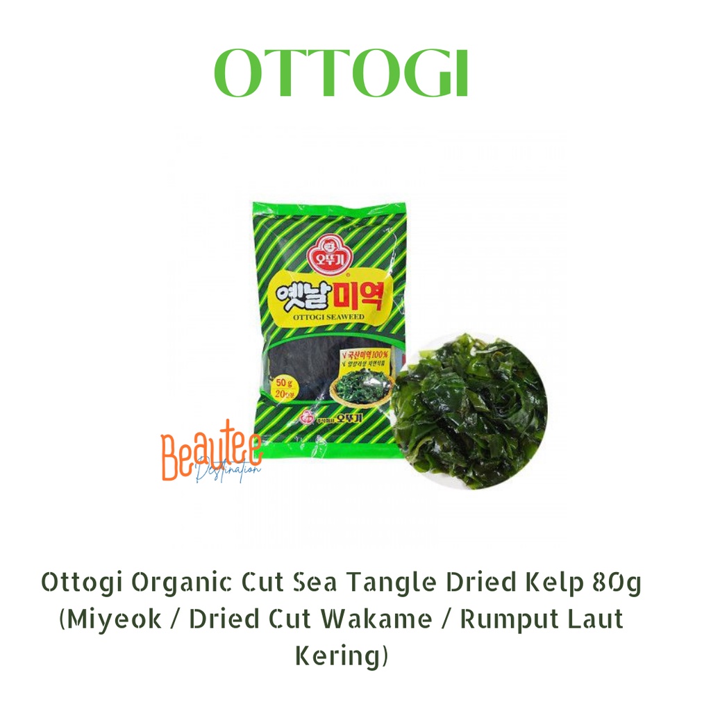 

Ottogi Organic Cut Sea Tangle Dried Kelp 80g (Miyeok / Dried Cut Wakame / Rumput Laut Kering)