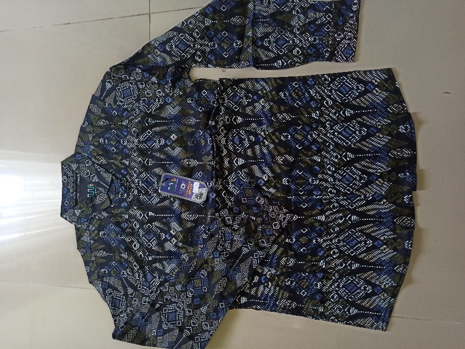 Dgm Fashion   Kemeja Batik Hitam Songket Lengan Panjang   Batik Songket Premium Pria Casual