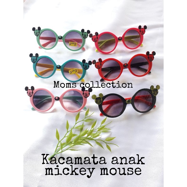 kacamata anak laki laki perempuan cewek cowok / kacamata hitam anak model mickey mouse / baby sungla