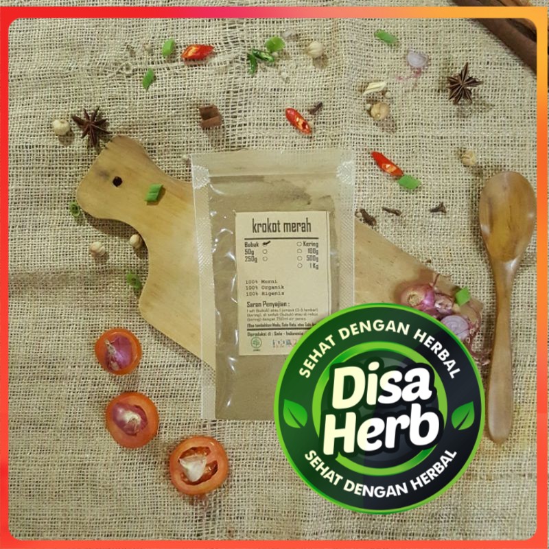 

KROKOT MERAH BUBUK 500 GRAM - Portulaca Oleraceae - MURNI - JSR - REMPAH