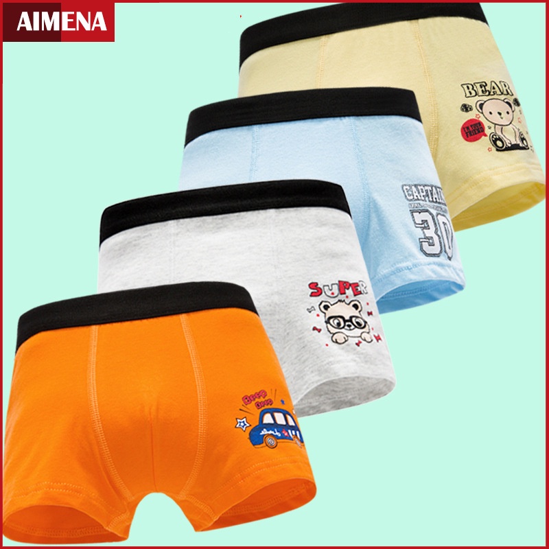 3PCS Anak Laki-laki Celana Dalam Katun Baru Nyaman CD Fashion Boxer