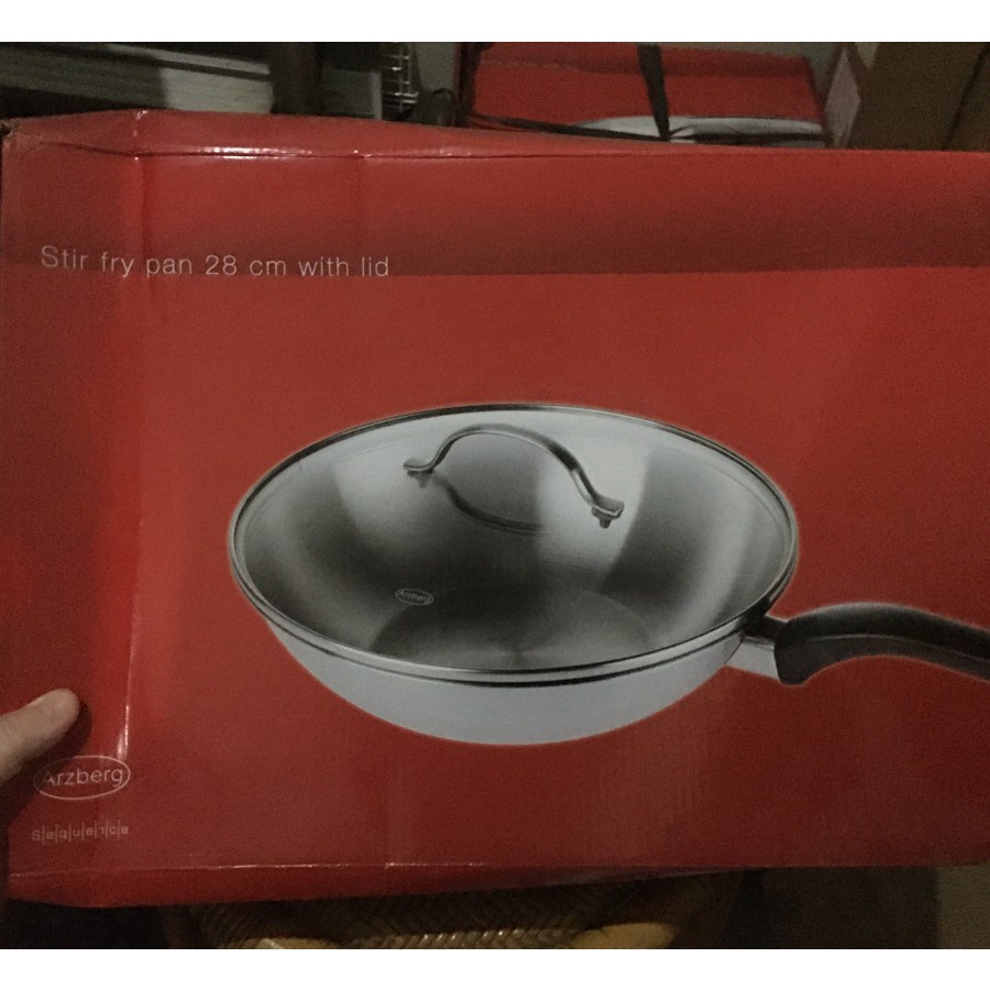 Panci wajan penggorengan bertutup 28cm Arzberg stainless steel Fryer Fry