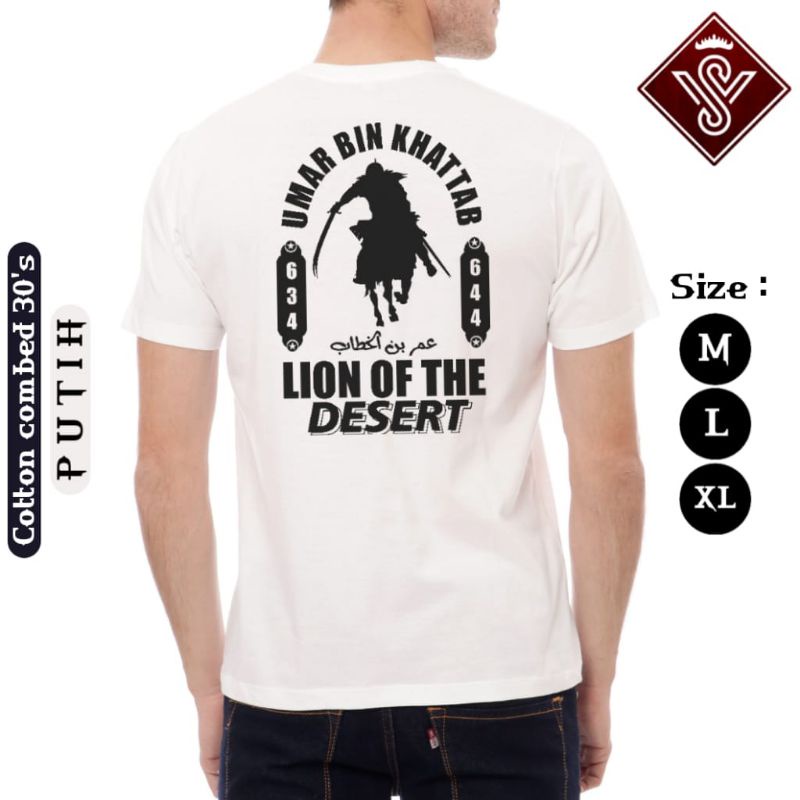 kaos dakwah islami Khalifah UMAR BIN KHATTAB/Kaos distro Santri-3