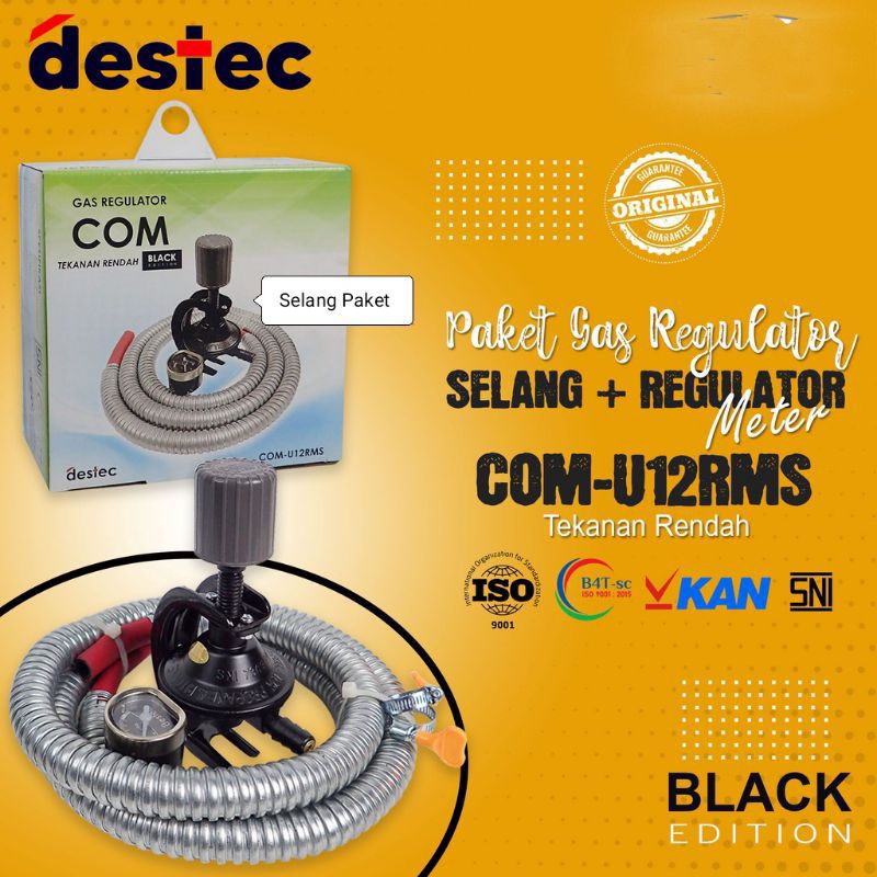 Destec  ,  SPFM  U12RMS  Destek  , Desteg  , Selang  Paket  +  Regulator Gas  PLG   + Meter