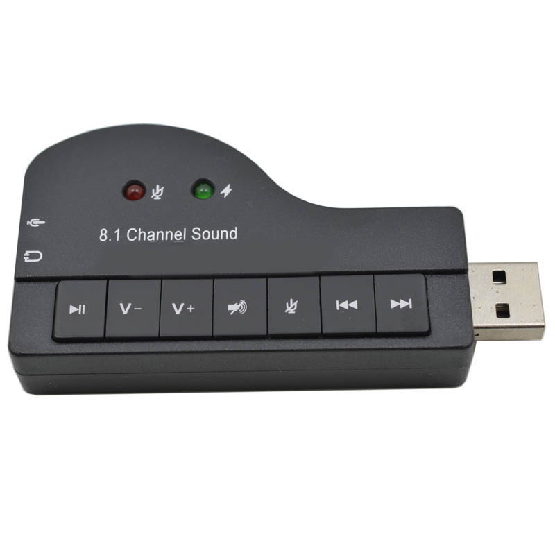 Sound Card USB Model Piano 8.1 Channel 3D Audio - F23839