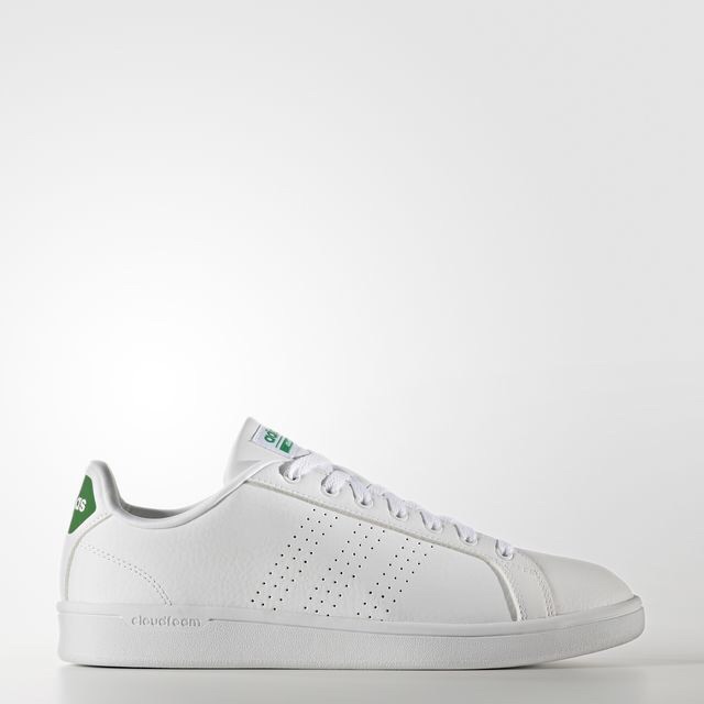 Adidas Men Cloudfoam Advantage Clean Shoes White Original