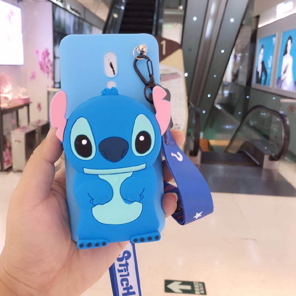 Dompet Koin Handphone Bahan Silikon Gambar Kartun Kelinci Totoro Lucu