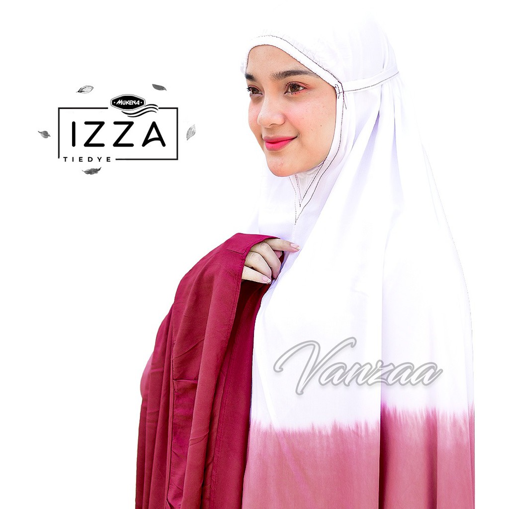 MUKENA GRADASI OMBRE TIEDYE original by vanzaa collection IZZA MAROON