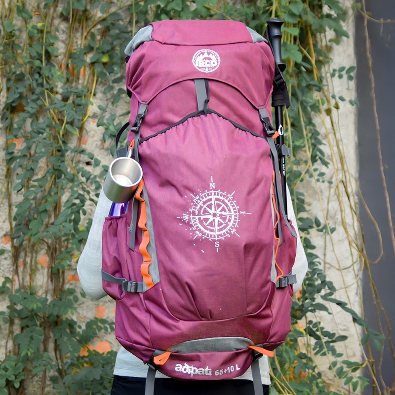 Tas Ransel Gunung Carrier Outdoor Hiking 65 Liter Free Rain Cover Bag