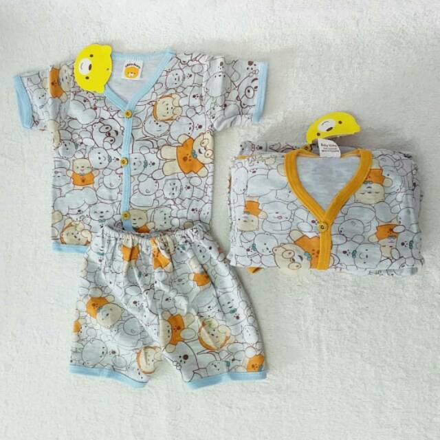 Setelan Abby bear &amp; Papanda  newborn /baju bayi