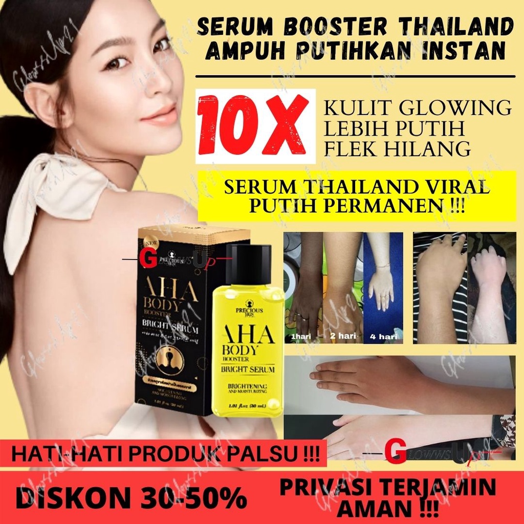 PEMUTIH BADAN PERMANEN BPOM AHA BODY BOOSTER BRIGHT SERUM 30ML - BODY SERUM AHA BODY BOOSTER PEMUTIH KULIT PERAWATAN TUBUH