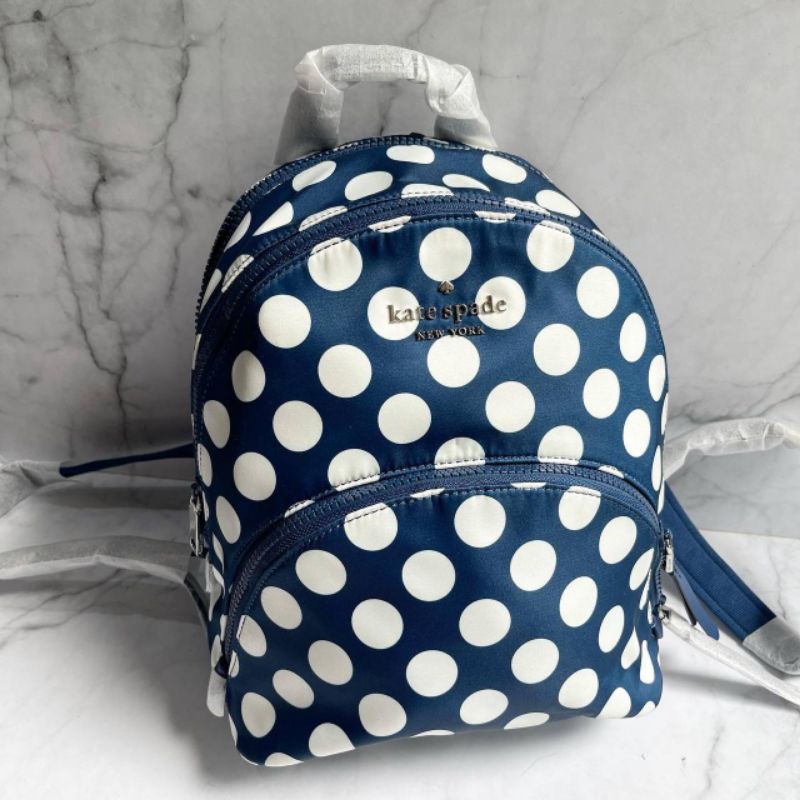 ORI/ORIGINAL/ASLI Kate Spade Karissa Medium Backpack Dot Blue Multi