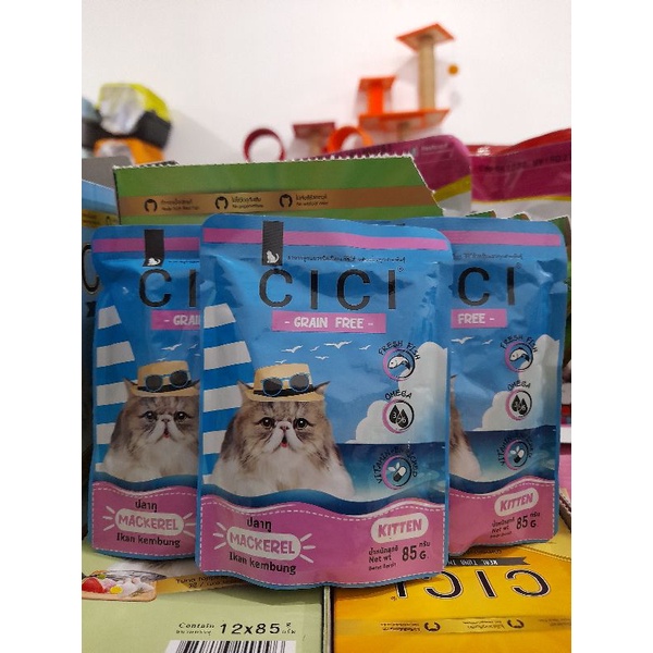 Cici Sachet Kitten Rasa Makarel 85g(Kitten)