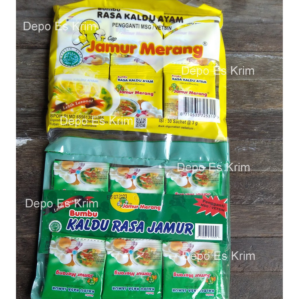 Kaldu Jamur Merang Alami 30 Sachet Penyedap Rasa Non MSG Pengganti Vetsin