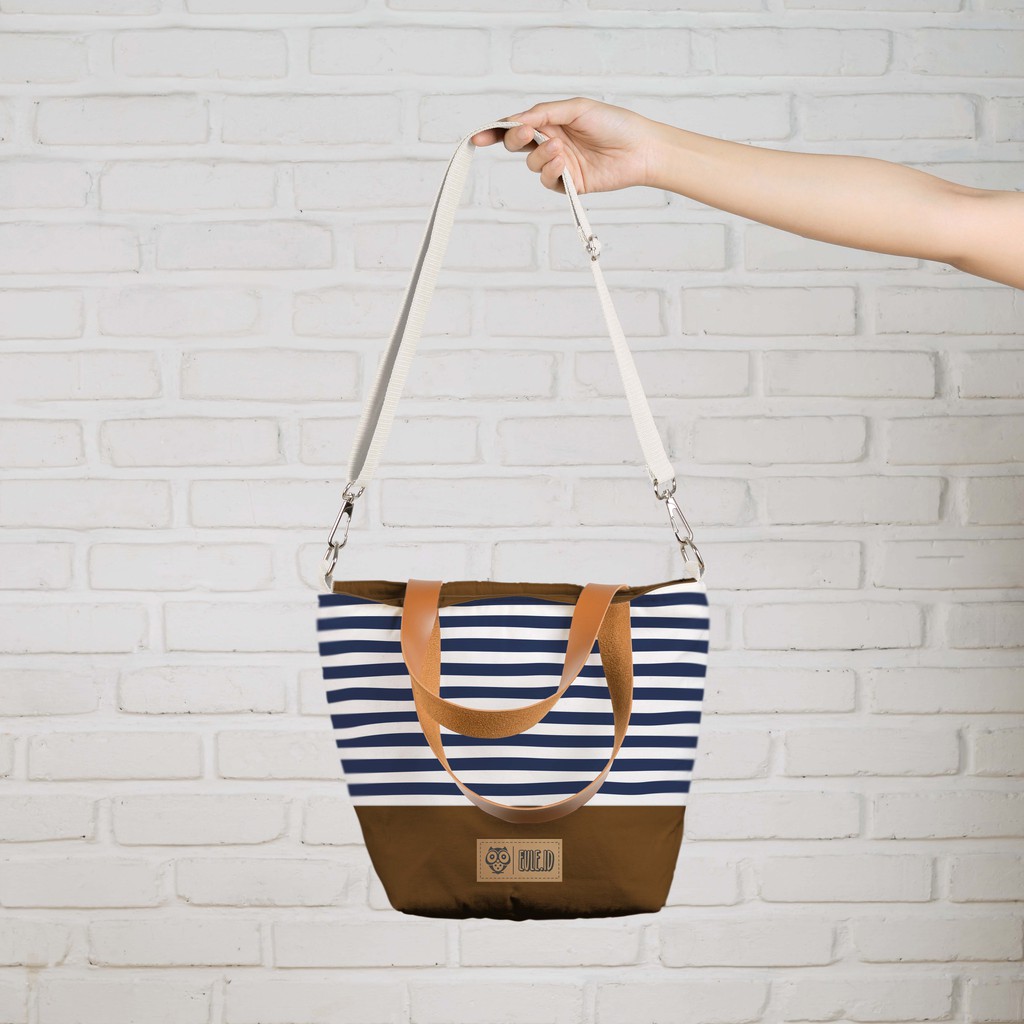 Sling Bag Kanvas Stripe Navy