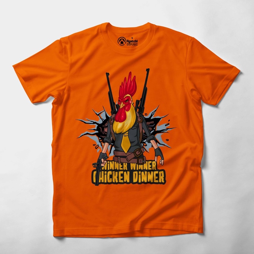 Kaos Atasan Anak Laki Laki Kids T Shirt Winner Chicken Dinner PUBG Gamers