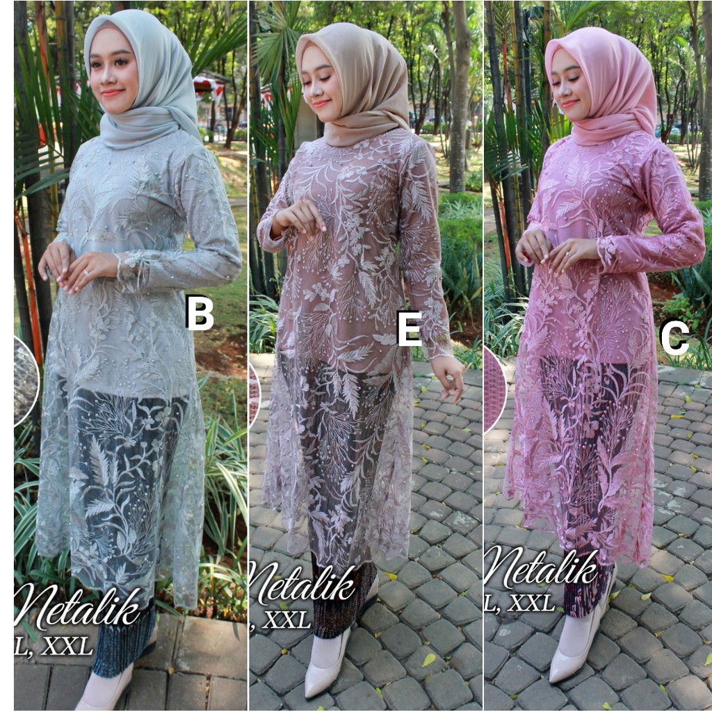 HARGA PROMO HARI INI.. ! Stelan Kebaya Modern Tunik Mutiara Tujuh Pilihan