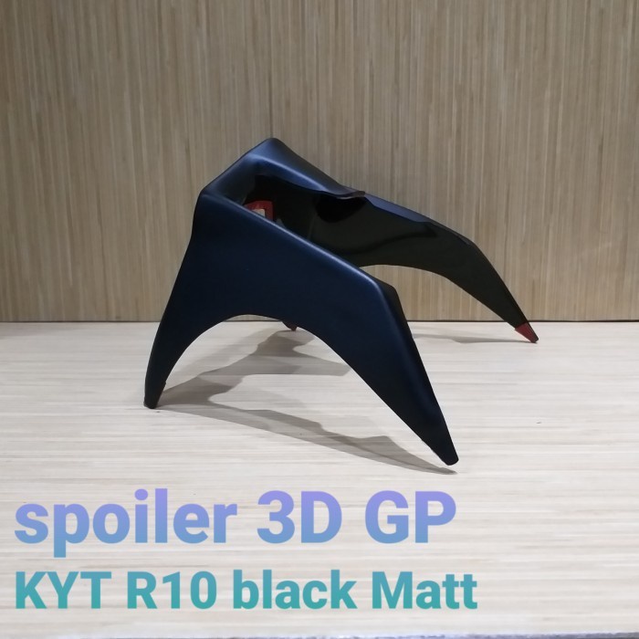 spoiler KYT R10 3D GP warna Black Matt