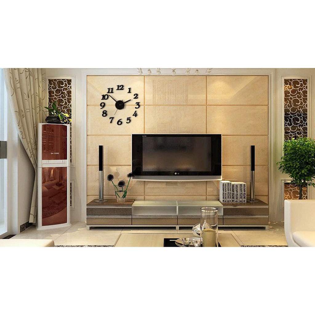 (BISA COD) RVOSTR  Jam Dinding DIY Giant Wall Clock Quartz 30-50cm DIY-03