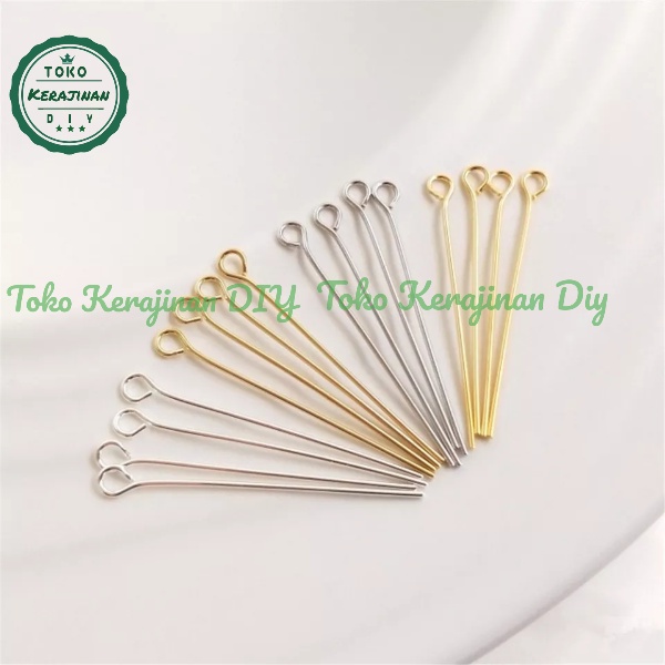 [ 180pcs ] Paku 9 Eyepin Paku Sambung Manik Manik Aksesoris Bahan Craft dan DIY