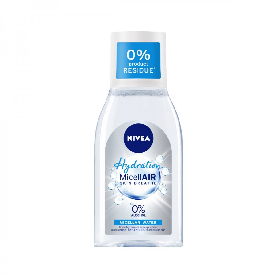 [+1 FREE BUNGKUS BUBBLE WRAP ] NIVEA MICELLAR WATER HYDRATION (BIRU) 125 ML