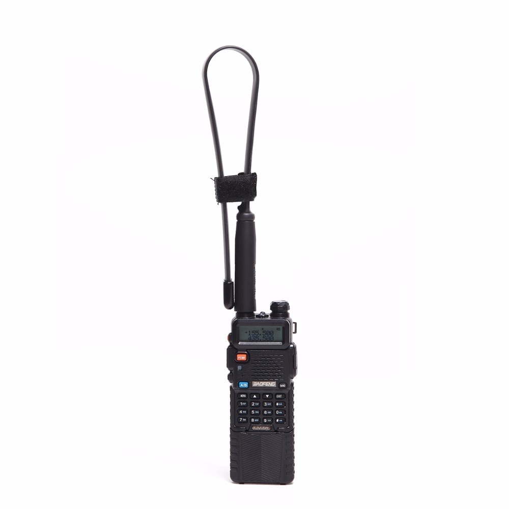 ABBREE Tactical Antena Dual Band 32cm AR-152A for Walkie Talkie Taffware Pofung UV-5R UV-82 UV5R - Black