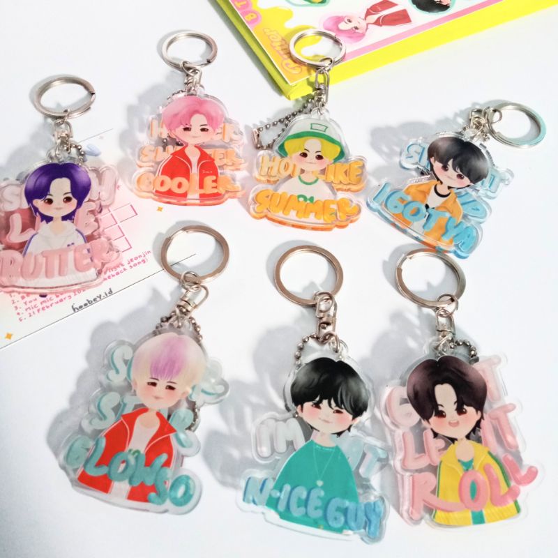 KEYCHAIN BUTTER BTS ACRYLIC