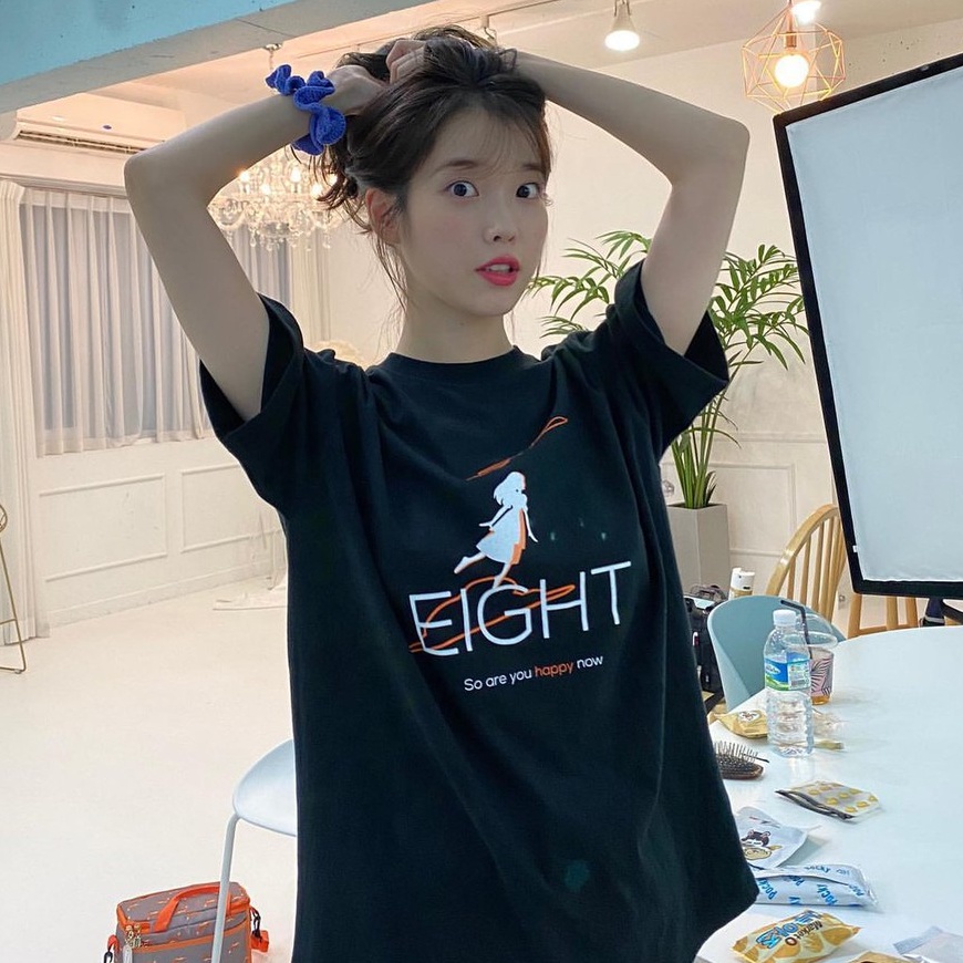 Tshirt IU Eight ft Suga Lee Ji Eun Korean Premium