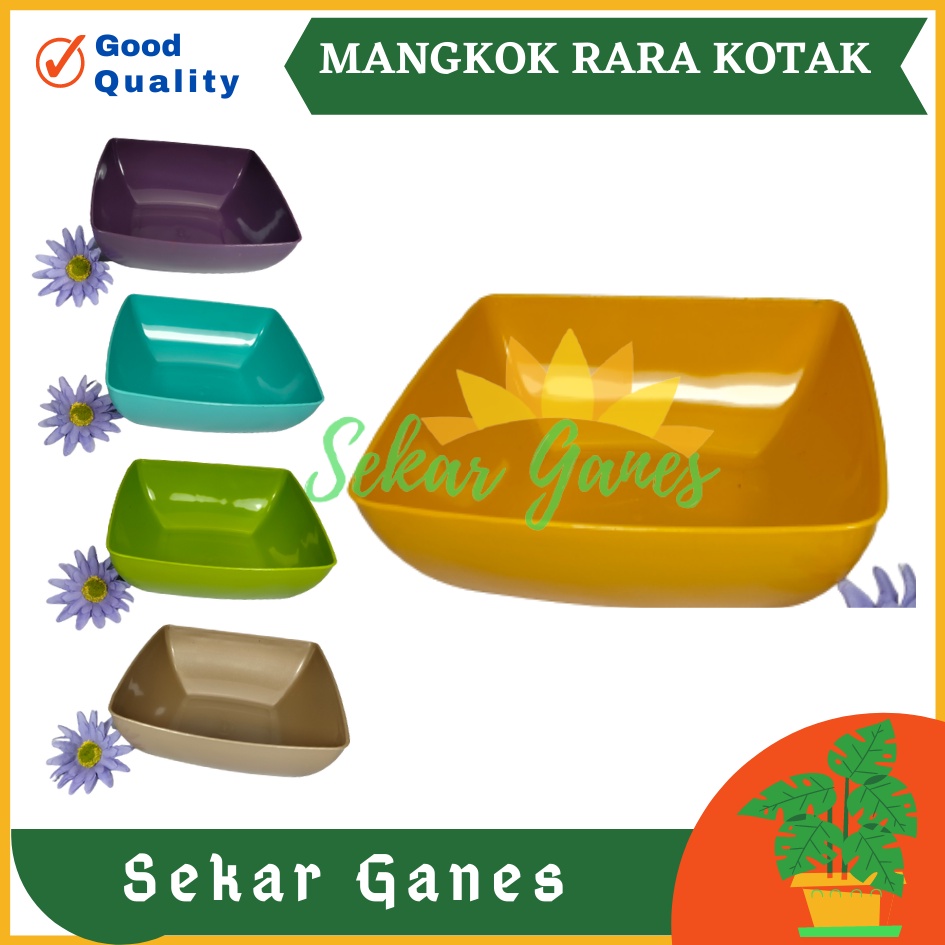 Sekarganes Mangkok Plastik Kotak No BPA Free Mangkok Kotak Murah Mangkuk Sup Saji Bahan Tebal Kotak