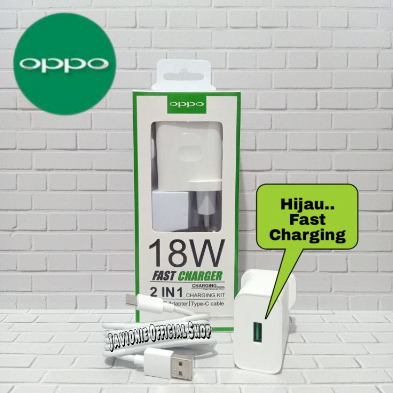 Charger Casan Cas OPPO Reno4 F A33 A52 A53 A54 A55 A92 A74 5G 18W 30W Original 100% Fast Charging TYPE C