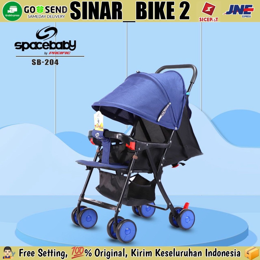 Baby Stroller SPACEBABY SB-214 Bisa Dua Arah &amp; SB-204 Kereta Dorong Anak Bayi Bisa Rebahan