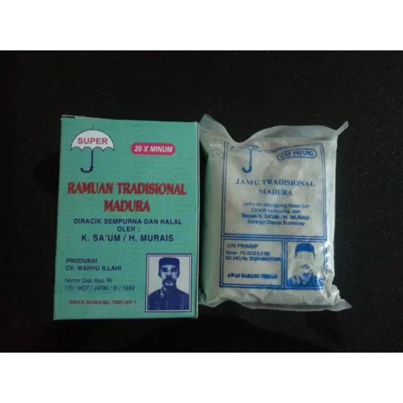 JAMU RAMUAN TRADISIONAL MADURA K SAUM H MURAIS CAP PAYUNG SUPER