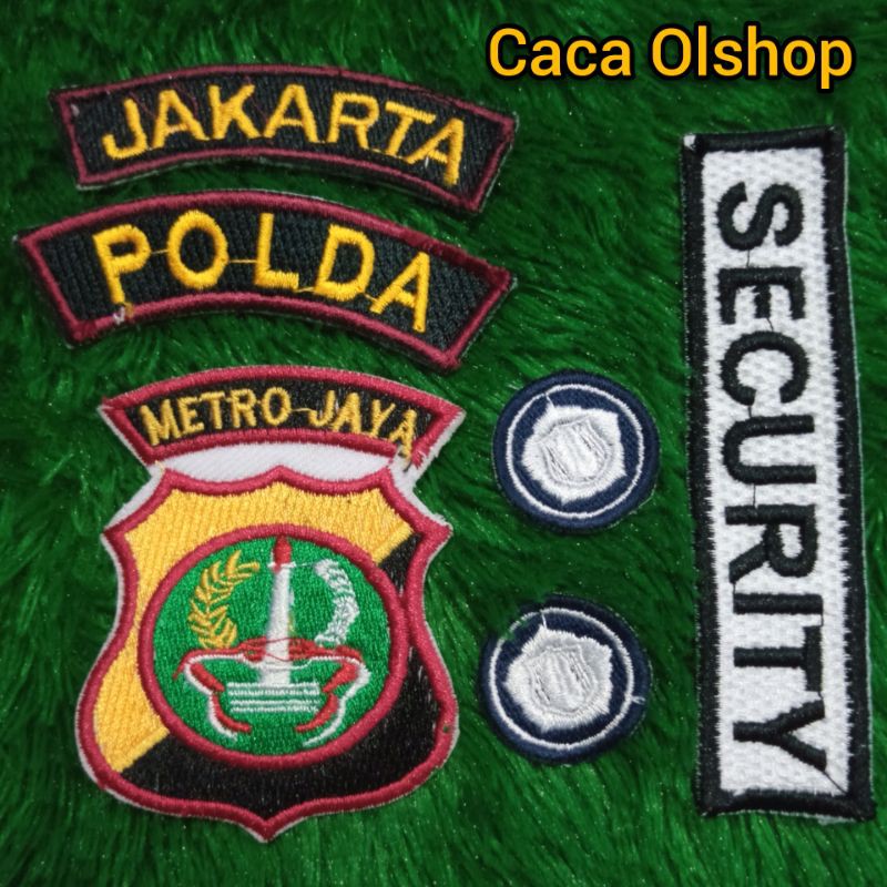 1 SET BADGE ATRIBUT SATPAM SECURITY BORDIR BET BED BETS