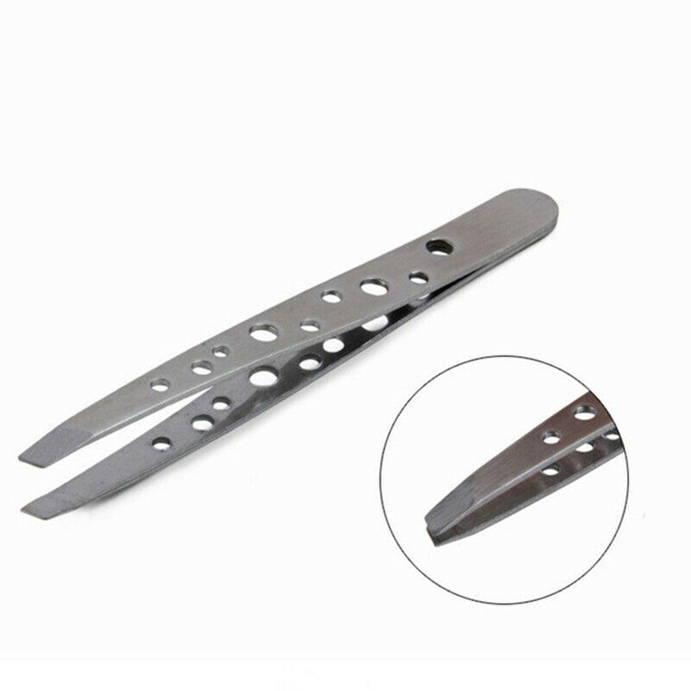 Agustina Pinset Kualitas Tinggi Stainless Steel Fashion Jenggot Pinset Bevel Alis Klip