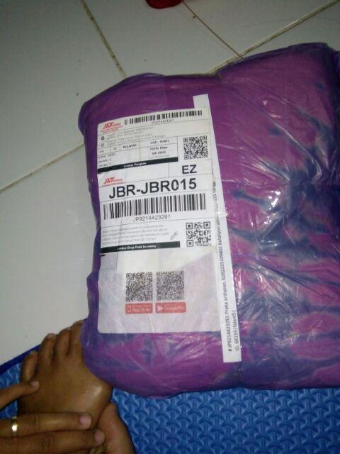 Ecer Gamis Tali Jumput Falany Daster Lengan Panjang Wanita Batik Jumbo