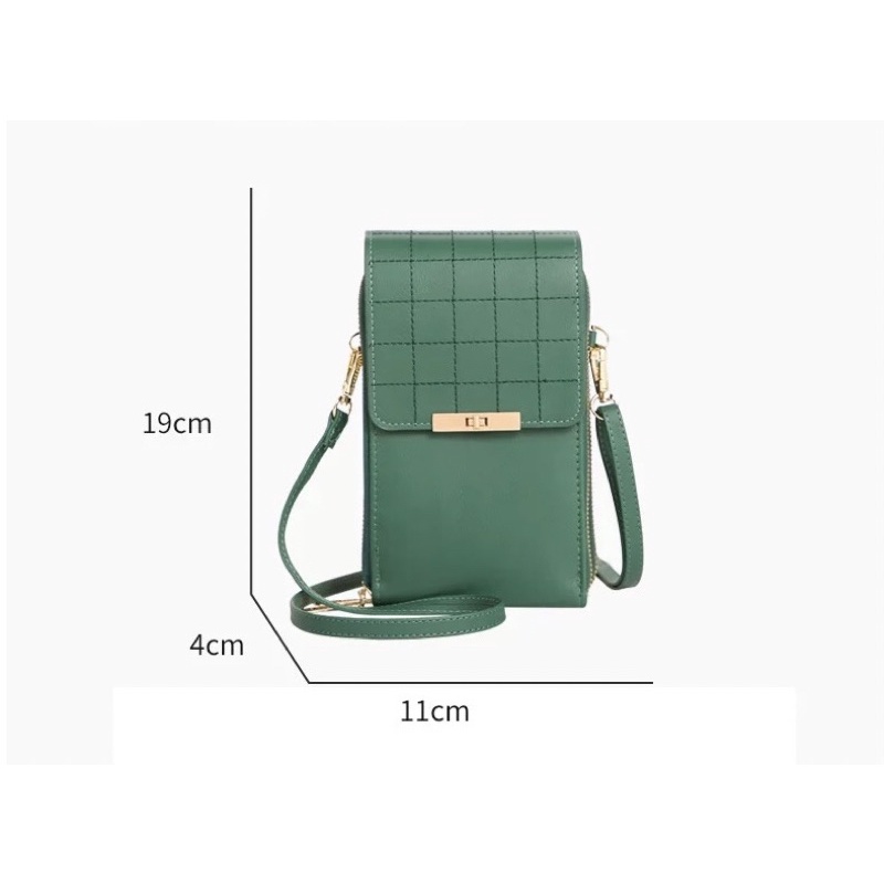 Tas Selempang Kulit Wanita Dompet Hp Cewek Touchscreen Mini Sling Bag LN C309