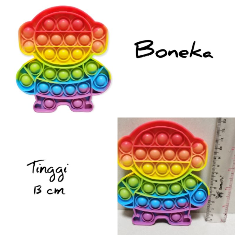 ( COD ) Mainan Anak Pencet Pop It Rainbow / Pop It Rainbow Murah / Mainan Pop It-Boneka