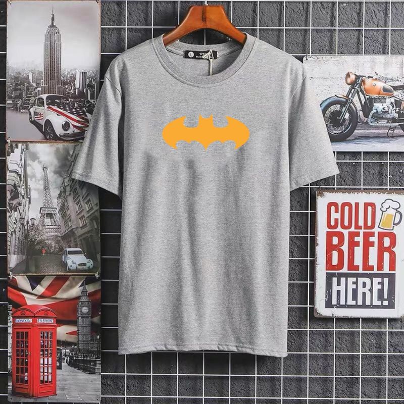 Kaos Pria Batman Emas Kelelawar Atasan Pria Kaos Lengan Pendek Oblong Distro Logo Motif Tulisan Dan Logo Tshirt Man Fashion Pria COD