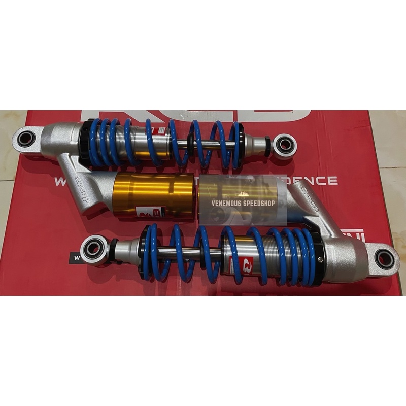Shockbreaker Shock RCB Tipe EB-2 Motor Bebek 335MM Rx-King Tiger Megapro Verza GL-Pro-Biru