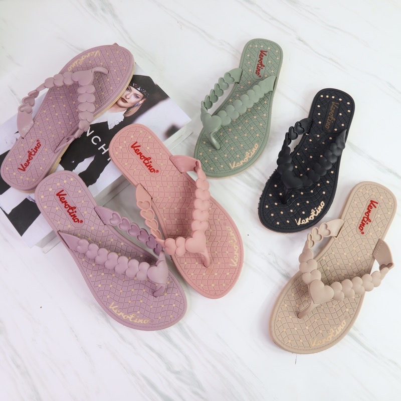 ( Verotino 8325 -4 ) Sandal japit tali love terbaru/Sandal basic wanita